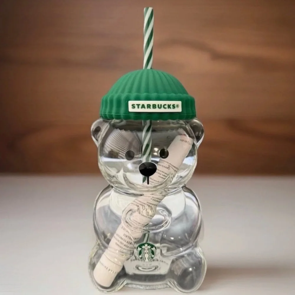 VIRAL 2025 STARBUCKS HOLIDAY BEARISTA GLASS COLD CUP 20 OZ LIMITED EDITION